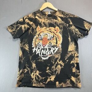 Hangry Tiger Size Large T-Shirt bleach style